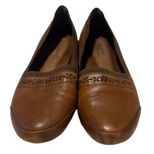 Rockport Cobb Hill Collection Brown LEATHER Flat Walking Shoe Women 9